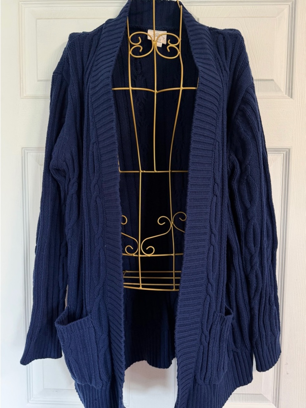 St. John’s Bay Cable Knit Open Cardigan